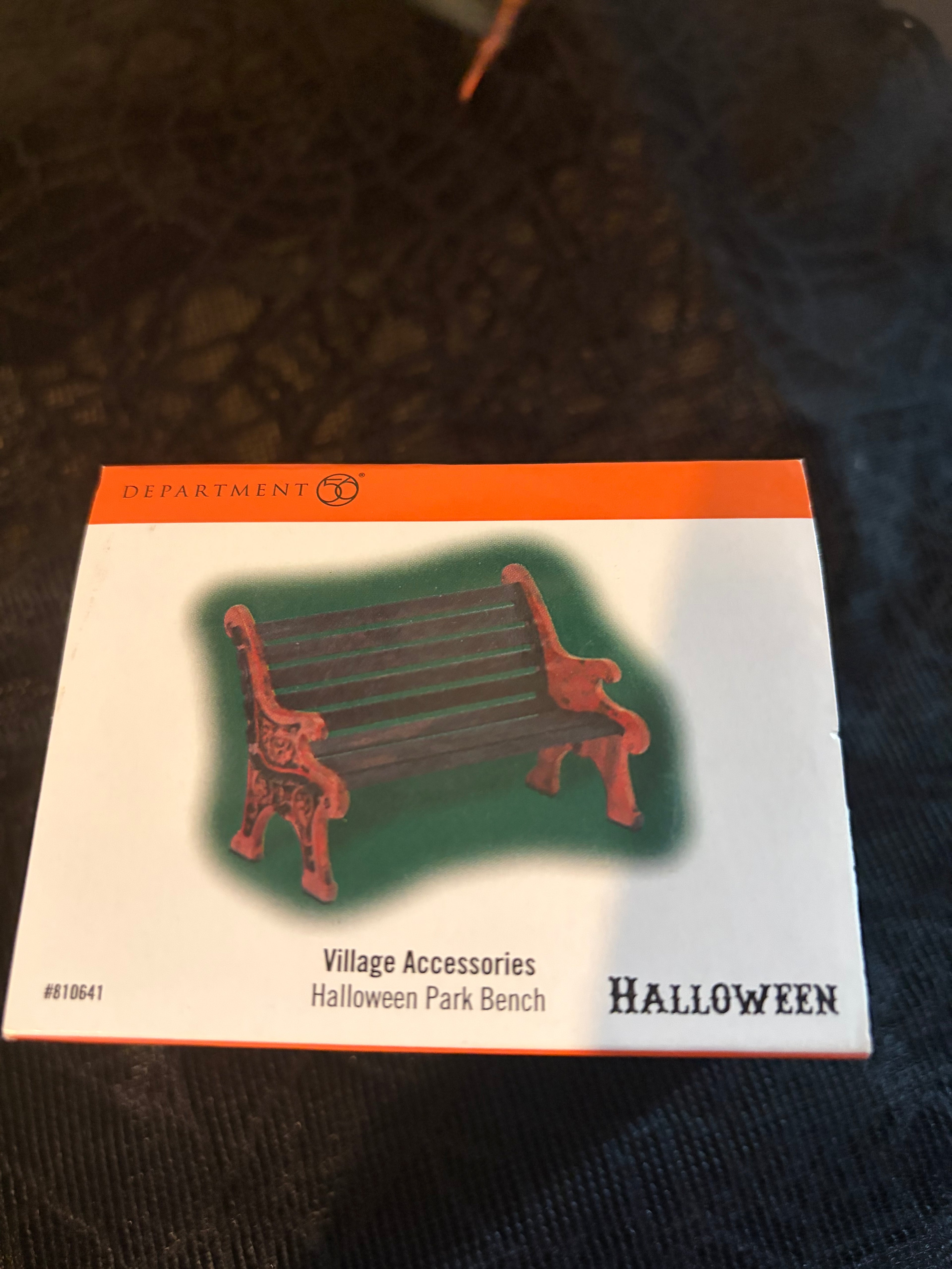 Dept 56 Halloween Park Bench