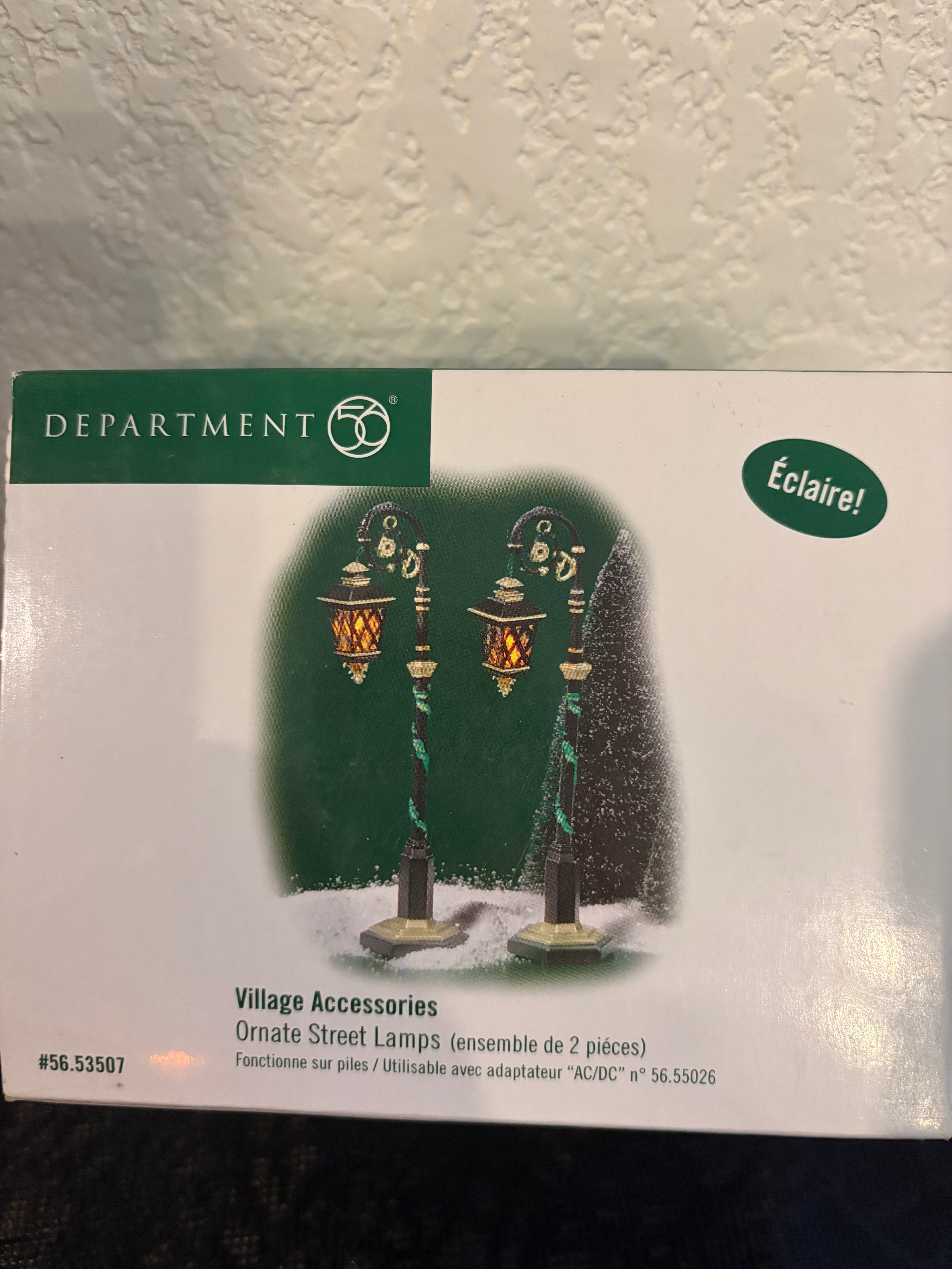 Dept 56 Ornate Street Lamps