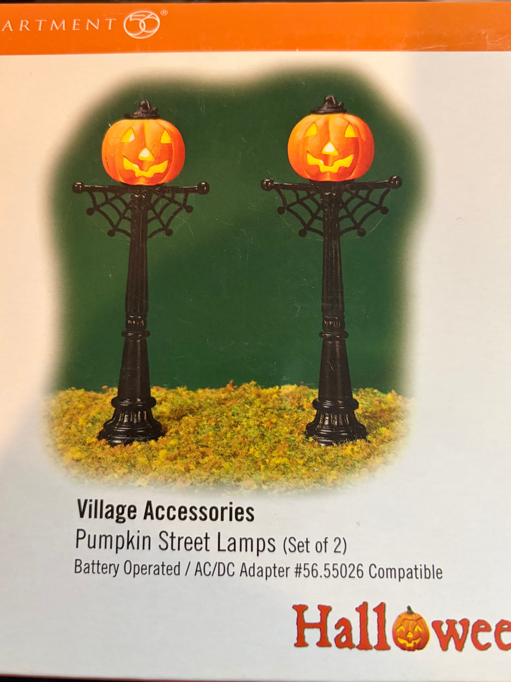 Dept 56 Pumpkin Street Lamps