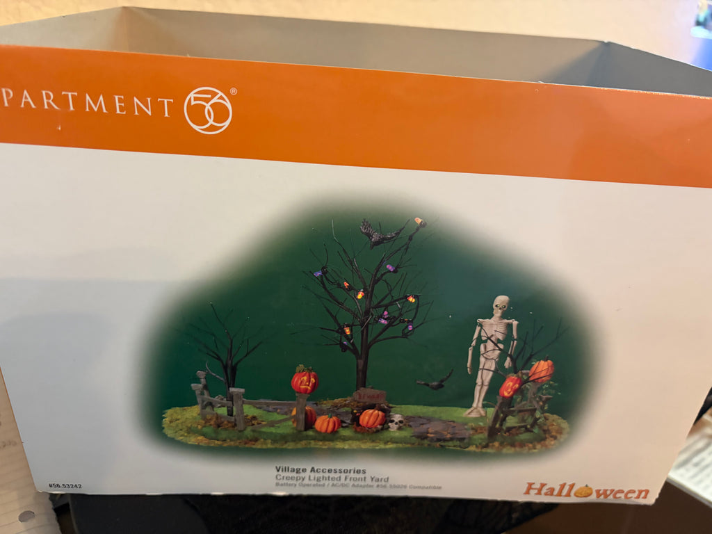 Dept 56 Creepy Lighted Front Yard
