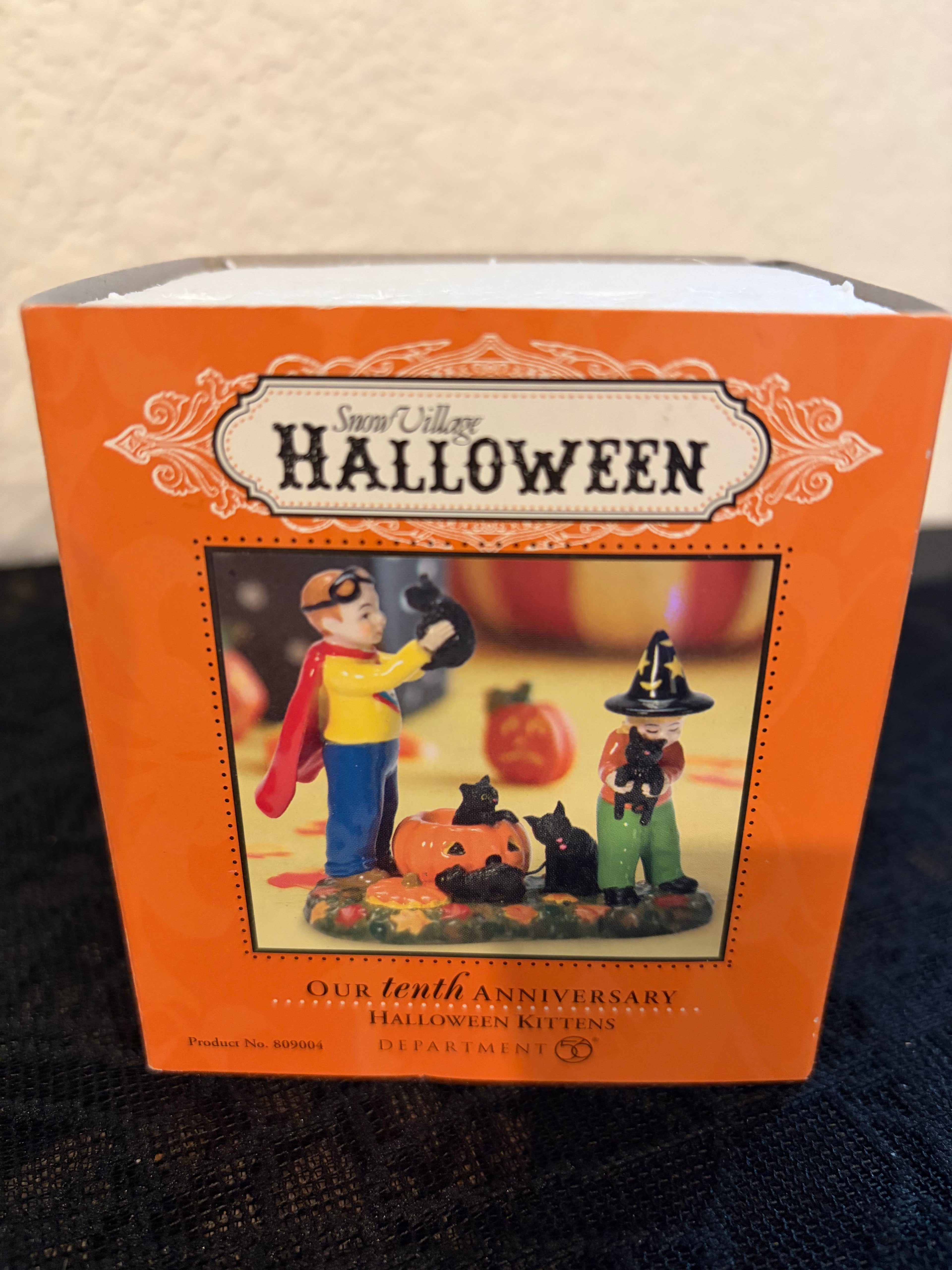 Dept 56 Halloween Kittens 10th Anniversary
