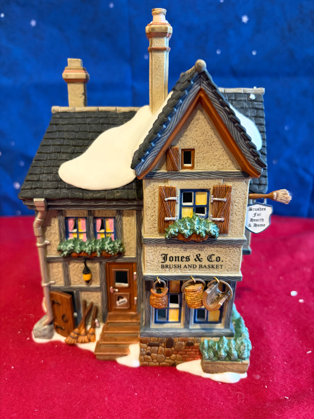 Dept 56 Jones & Co Brush & Basket Shop 25th Anniversary Edition
