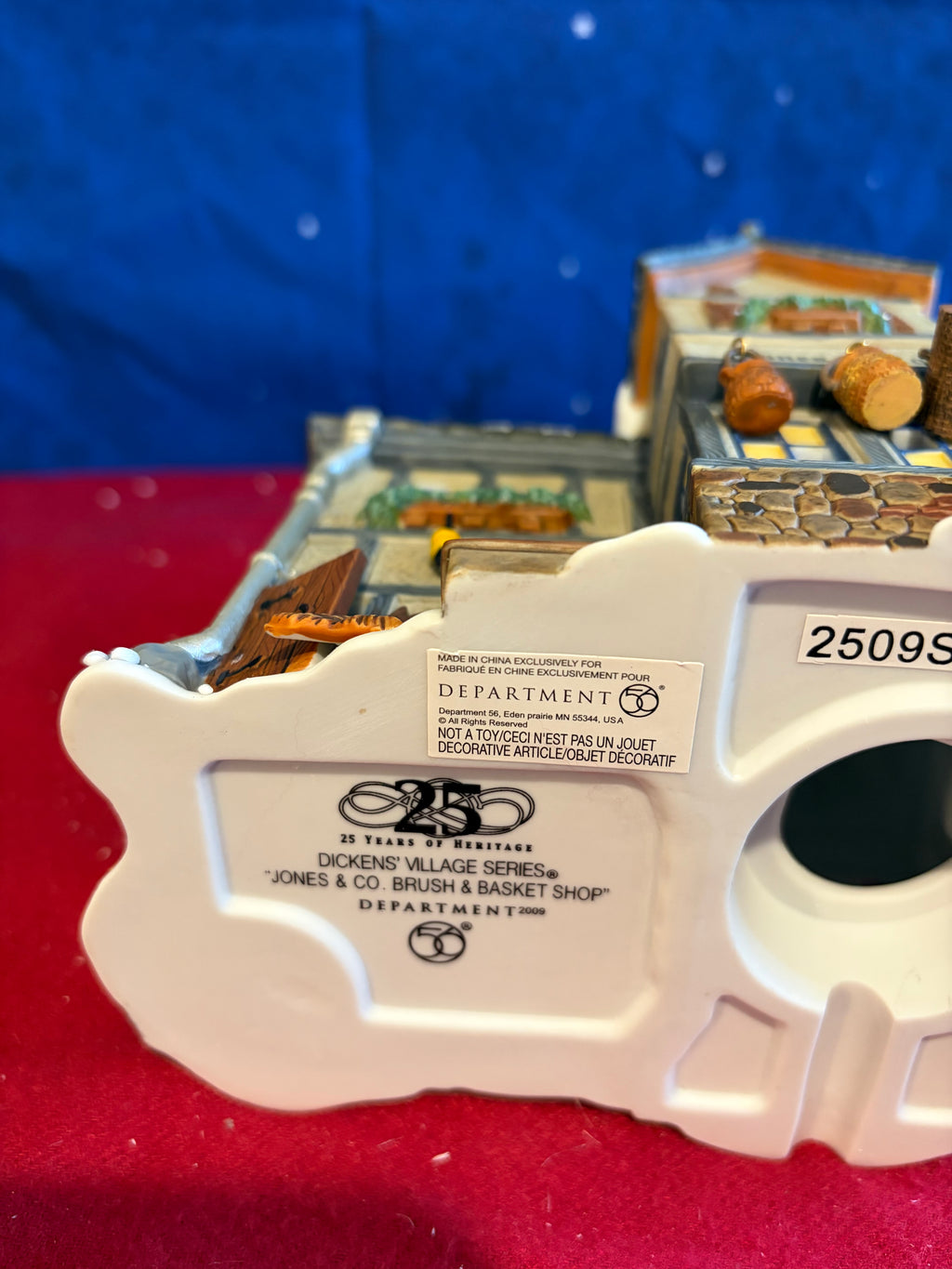 Dept 56 Jones & Co Brush & Basket Shop 25th Anniversary Edition