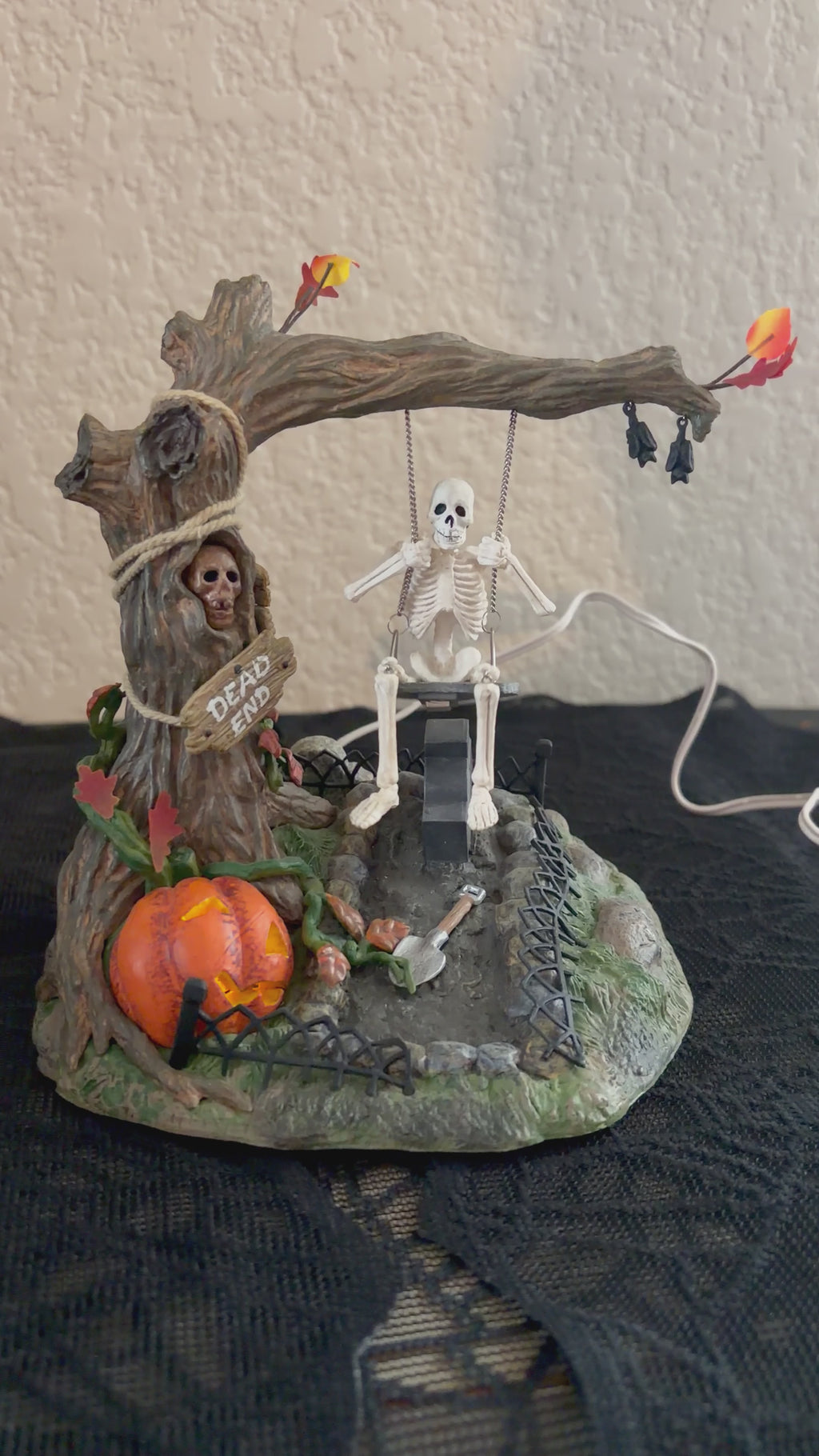 Dept 56 Village Animated Swinging Skeleton